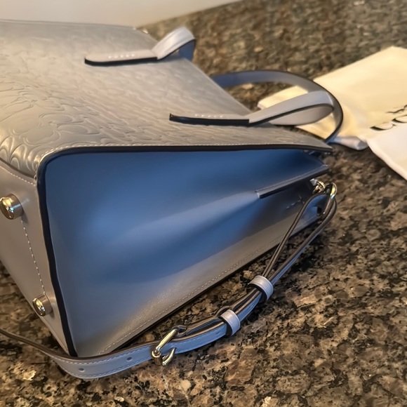 Coach Gray embossed Bag with Signature embossed logo NWT - Picture 8 of 16